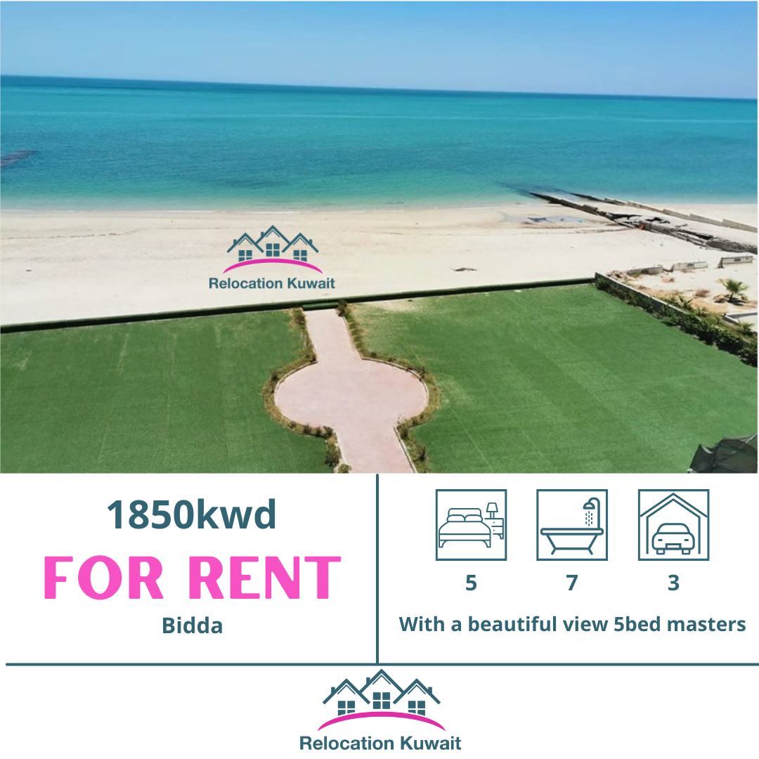 Massive 5 master-bed floor on the beach for rent in Kuwait