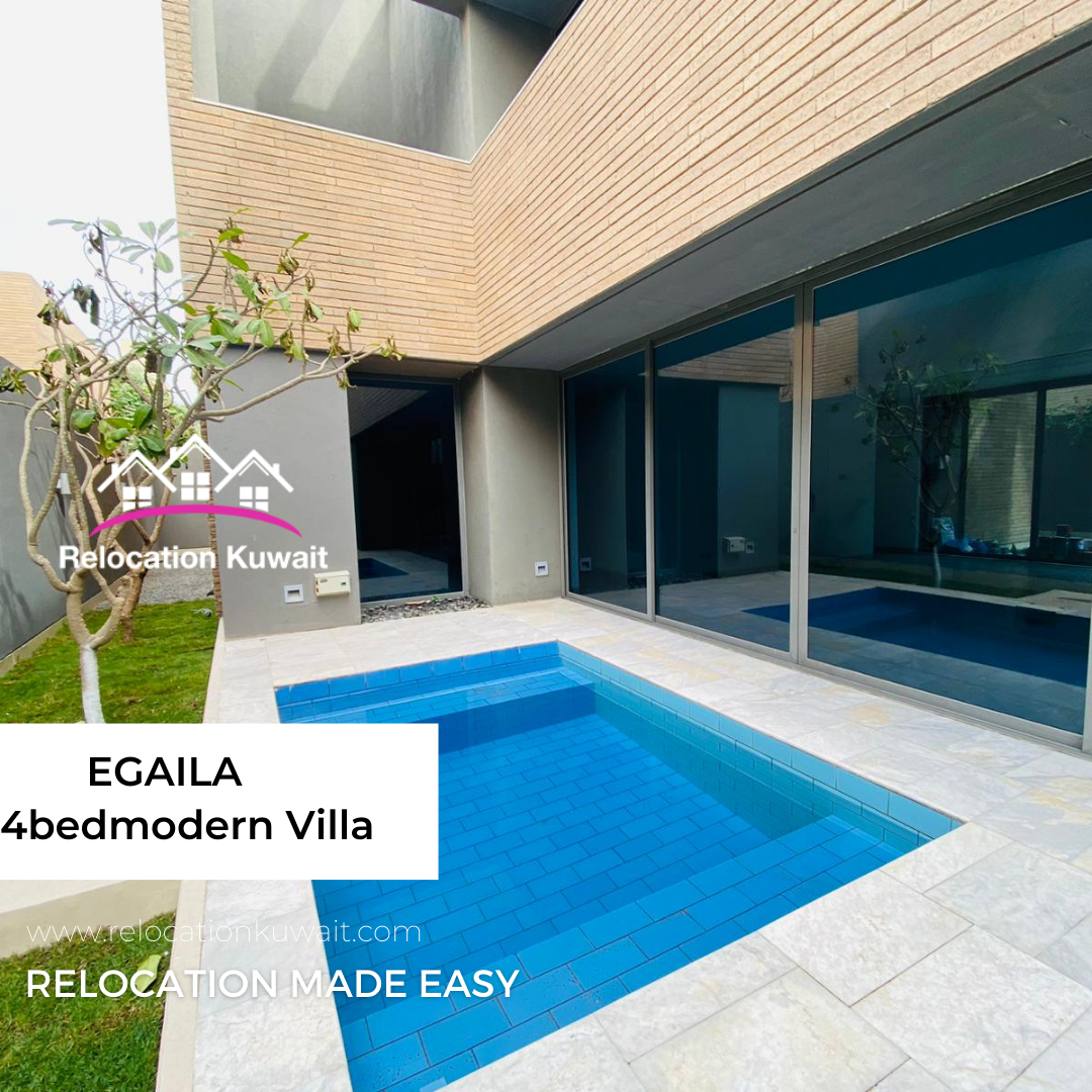 Modern 4bed Villa with private swimming pool & garden for rent in Egaila, #Kuwait